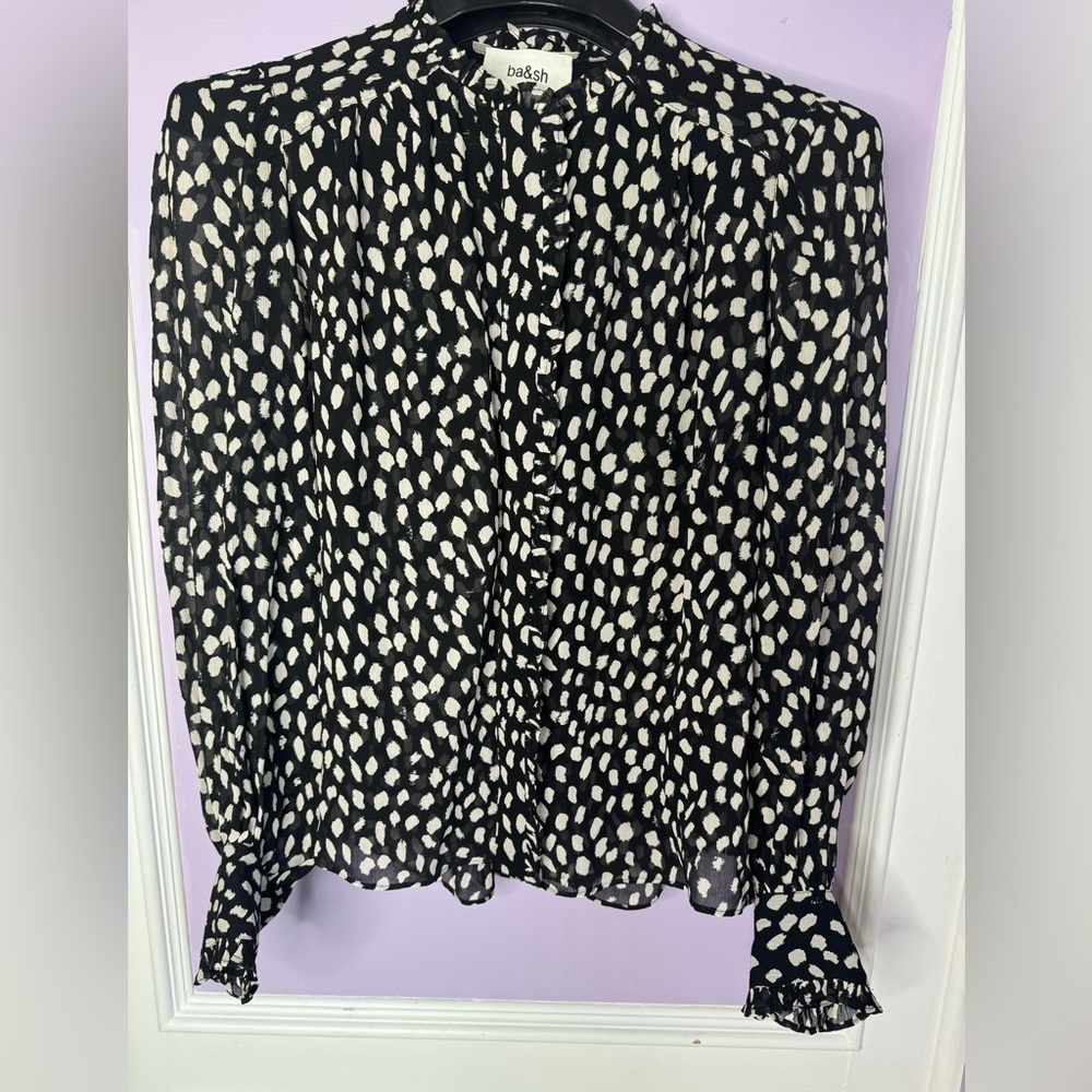 ba&sh
Bingo Ruffled Trim Blouse - Picture 3 of 8